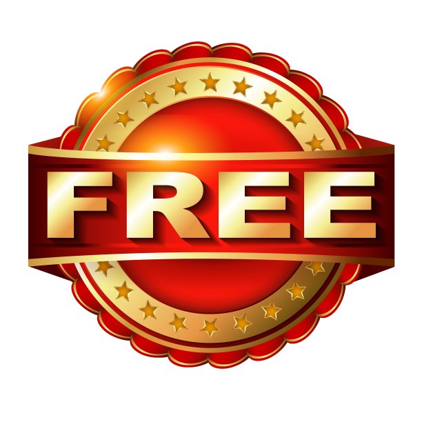 免费带丝带的金色标签图片下载