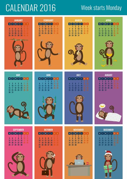 2016年农历猴年图片下载