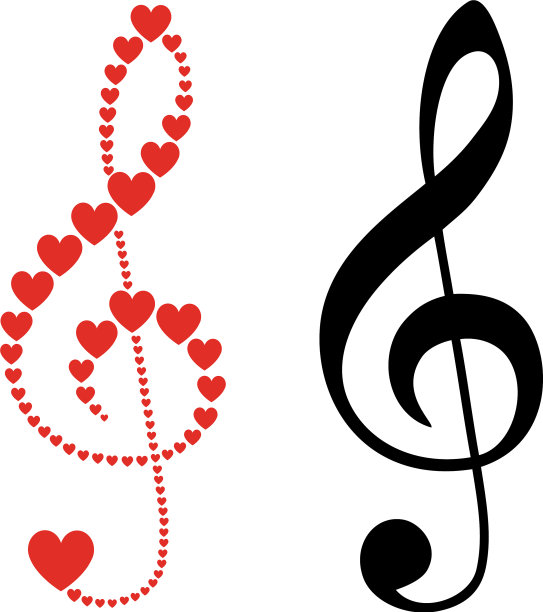 心小提琴谱号图片下载