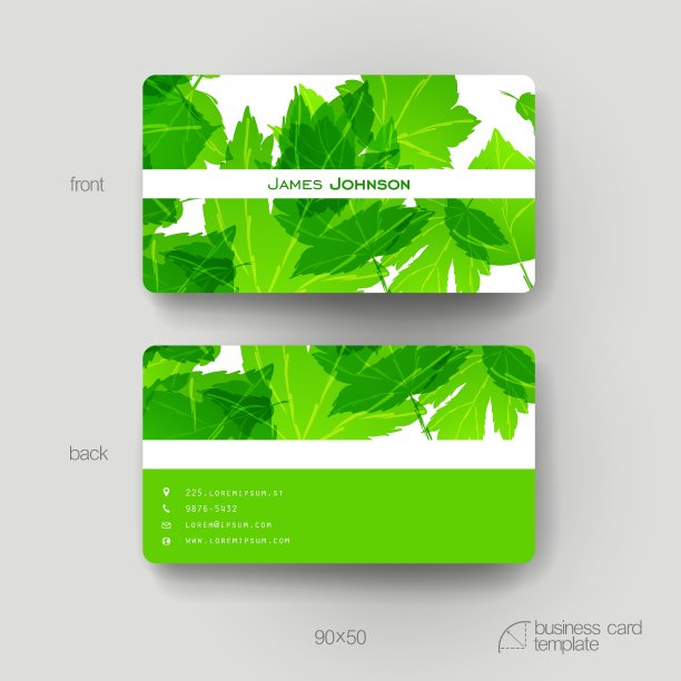 名片模板与秋叶图片下载