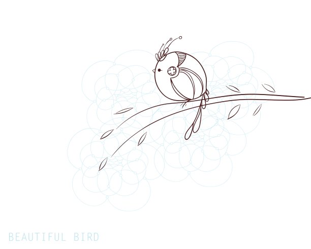 美丽的装饰鸟图片下载