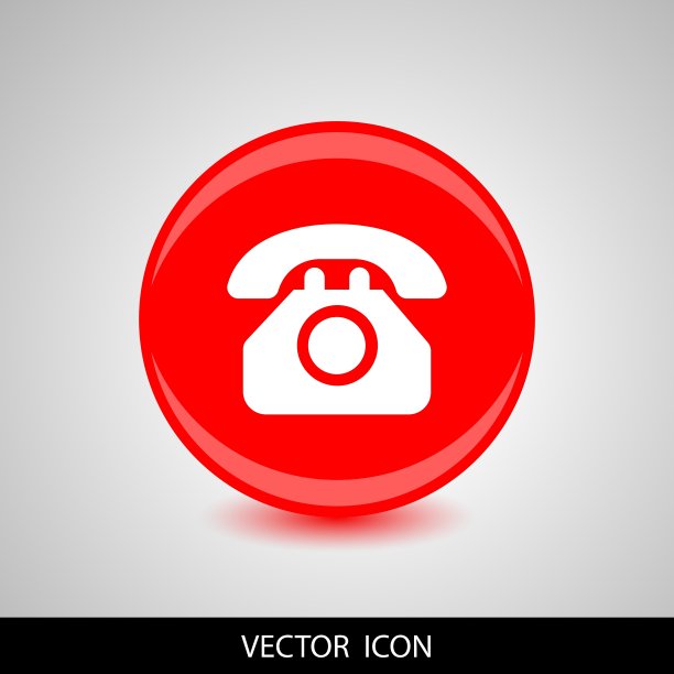 手机图标白色剪影上的一个红色图片下载