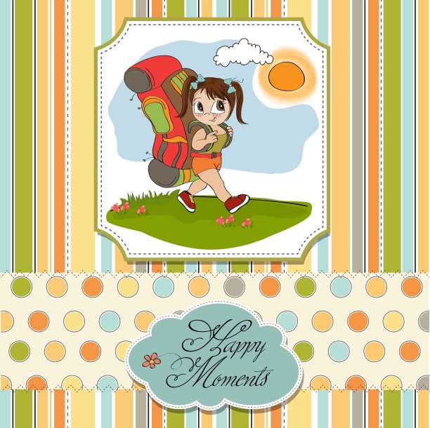 背包旅行的女游客图片下载