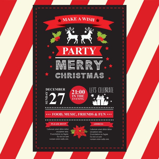 邀请圣诞快乐图片下载