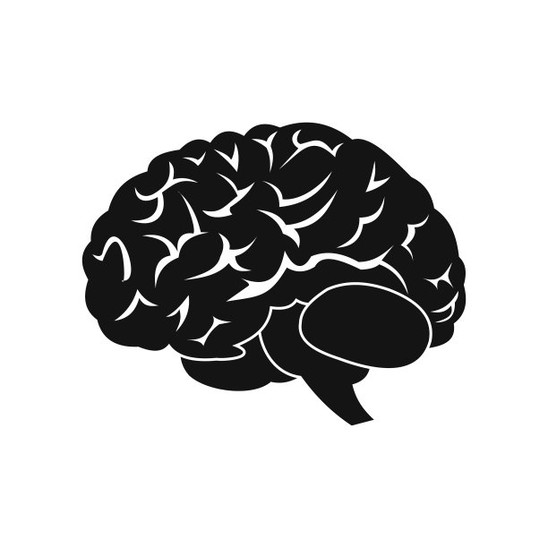 人脑黑色图标图片下载