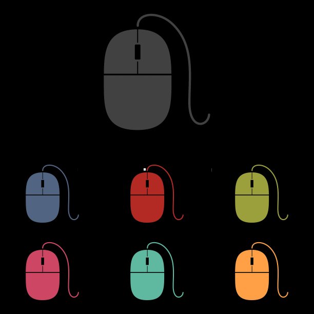 图标设置在黑色背景图片下载