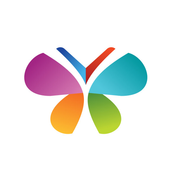 美丽健康蝴蝶标志标志图标设计图片下载