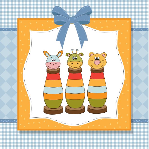 孩子气的玩具卡片图片下载