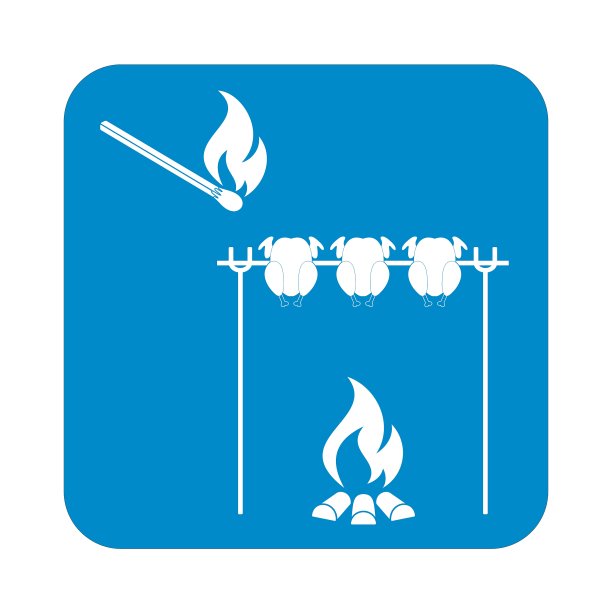 烧烤小鸡比赛图标图片下载