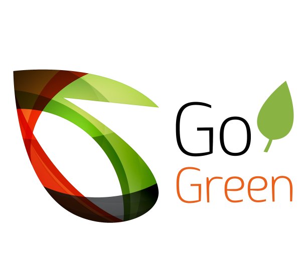 抽象生态链标志设计由彩色片制成图片下载