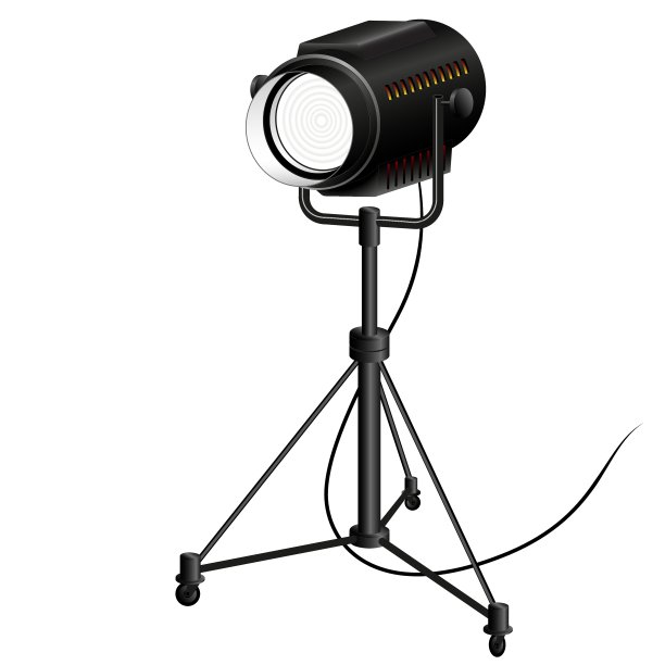 探照灯照亮拍摄现场图片下载