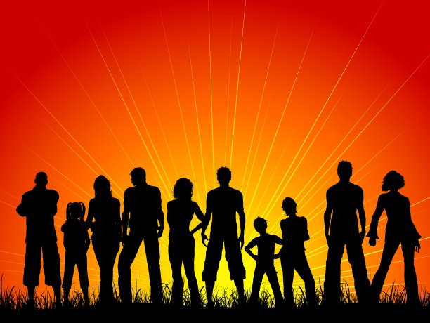 日落轮廓图片下载