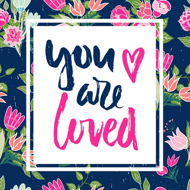 带短语的鲜花卡片图片下载