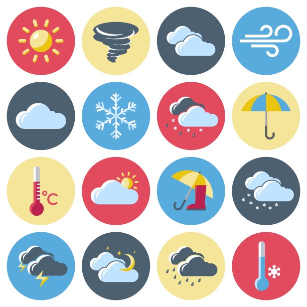 天气预报图标集图片下载