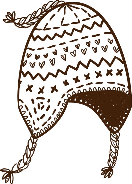 针织帽孤立在白色图片下载