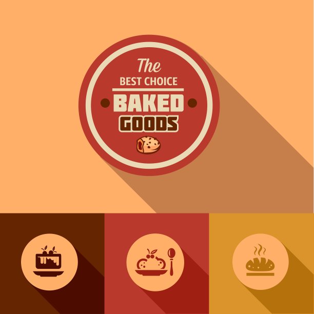 平面烘焙制品设计图片下载