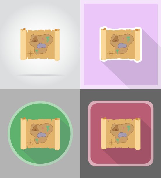 海盗扁平图标15图片下载