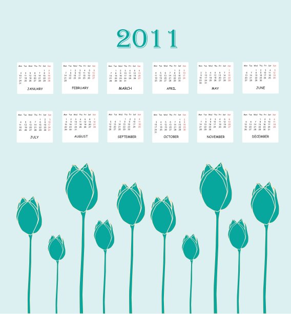 2011年年历图片下载