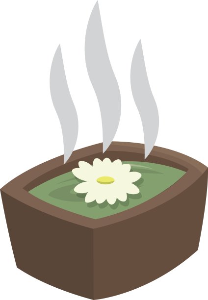 温泉浴缸图标图片下载