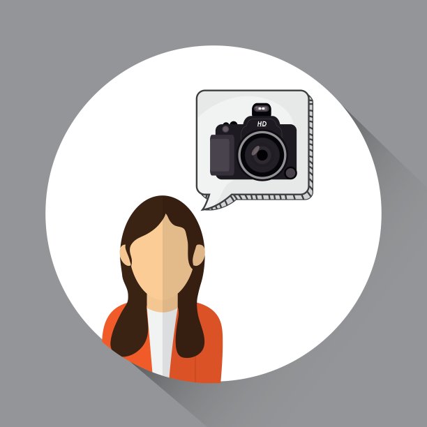 相机图标小玩意概念平面图片下载