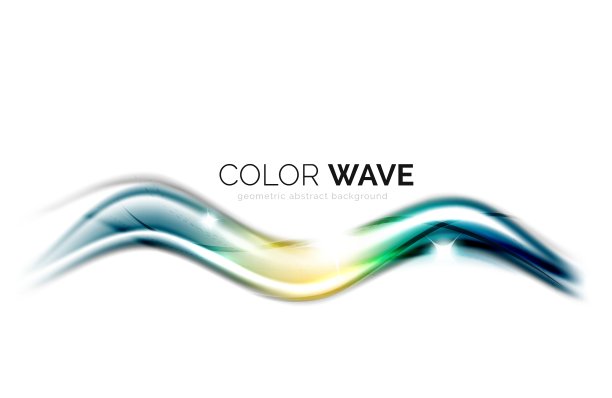 光波孤立在白色背景上图片下载