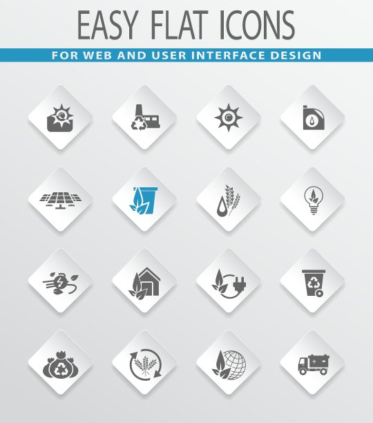 替代能源图标套装图片下载