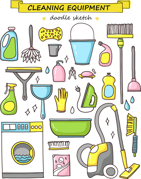 一套清洁工具图片下载