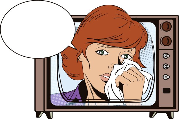 复古风格的哭泣女孩图片下载