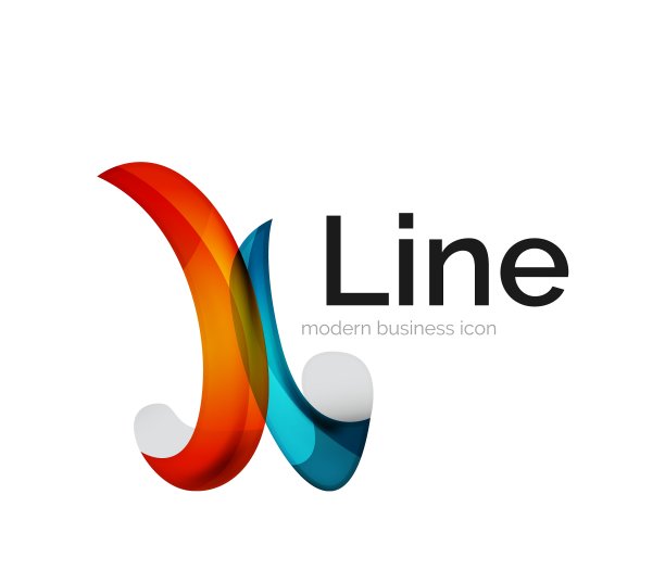 现代丝带标志图片下载