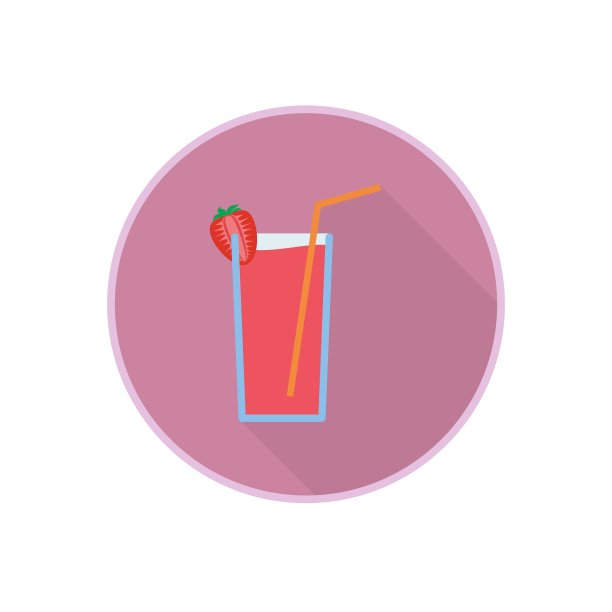 象征新鲜的草莓汁鸡尾酒图片下载