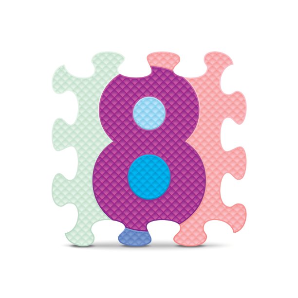 数字8写字母拼图图片下载