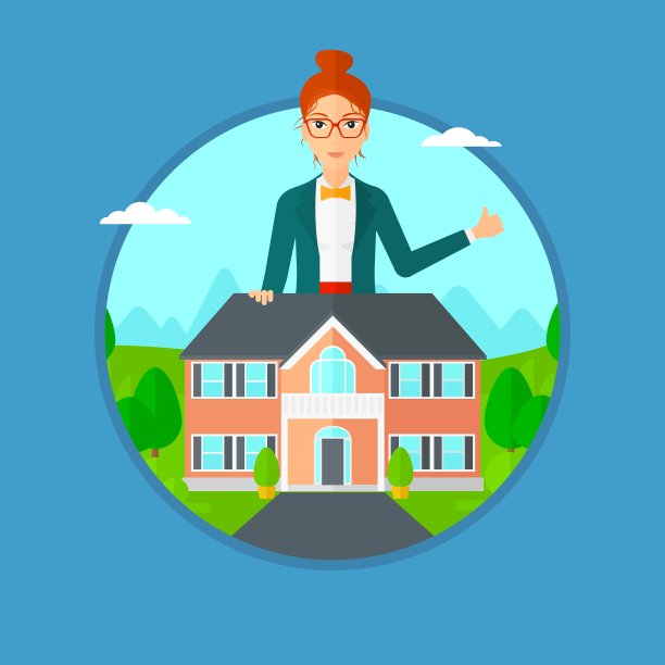 房地产经纪人竖起大拇指图片下载