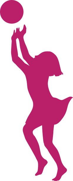 小女孩的剪影图片下载