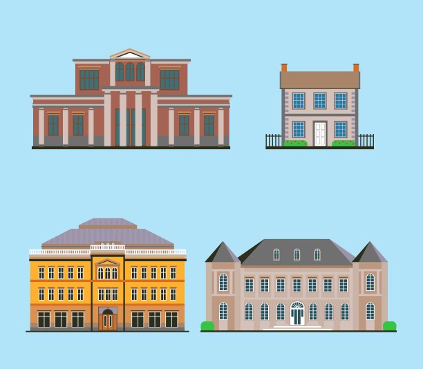 平的历史建筑图片下载