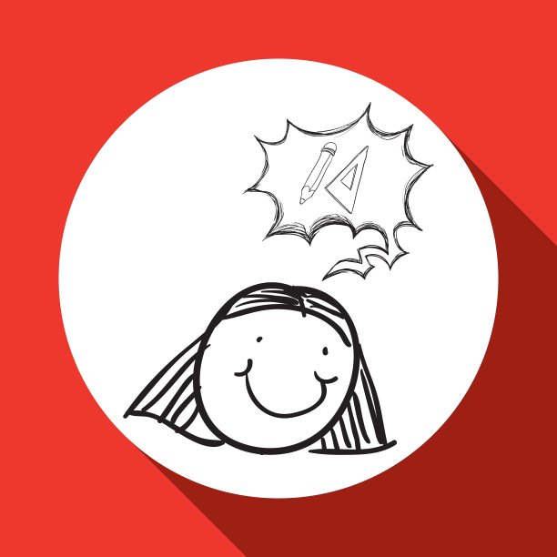 素描图标创意概念平面插图图片下载