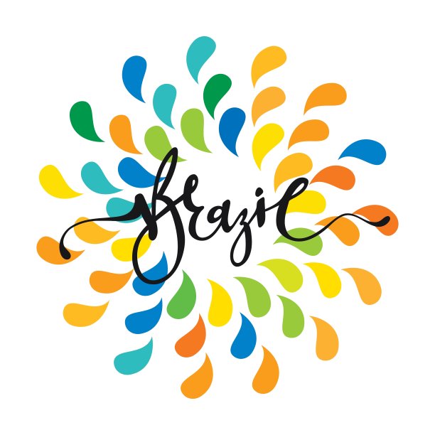 题词巴西的底色图片下载