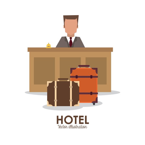 酒店设计服务图标Flat图片下载