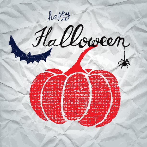 万圣节快乐的贺卡与南瓜图片下载