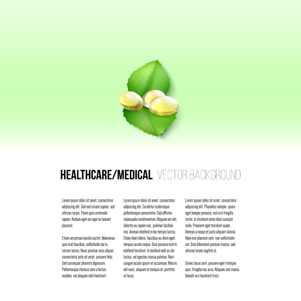 鱼油丸孤立在黄色背景图片下载