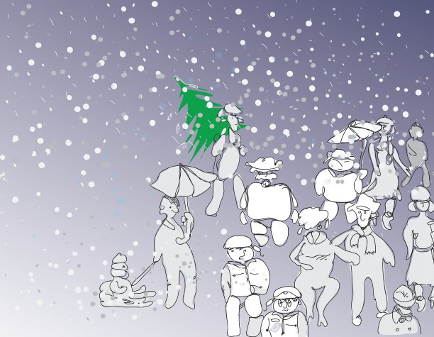 冬天里快乐的人图片下载