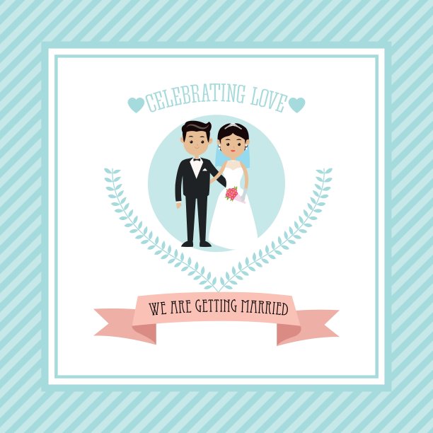 婚礼图标多彩图片下载