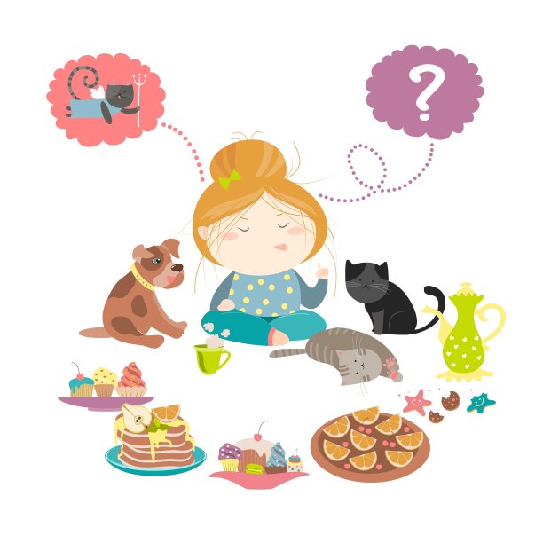 可爱女孩选择甜蜜图片下载