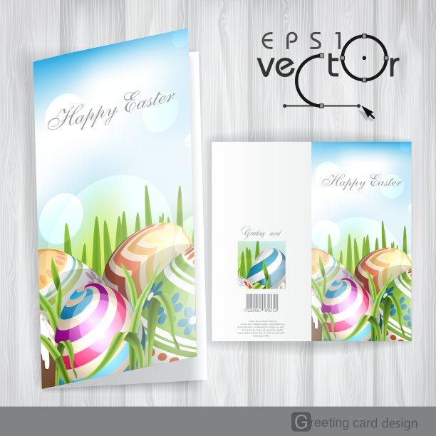 复活节背景与蛋在草图片下载