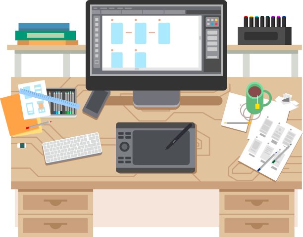 UI和UX应用设计工作区图片下载