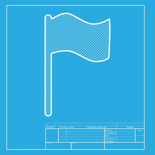 旗帜标志图标上的白色部分图片下载