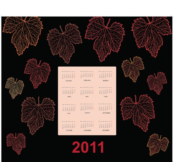 2011年年历图片下载