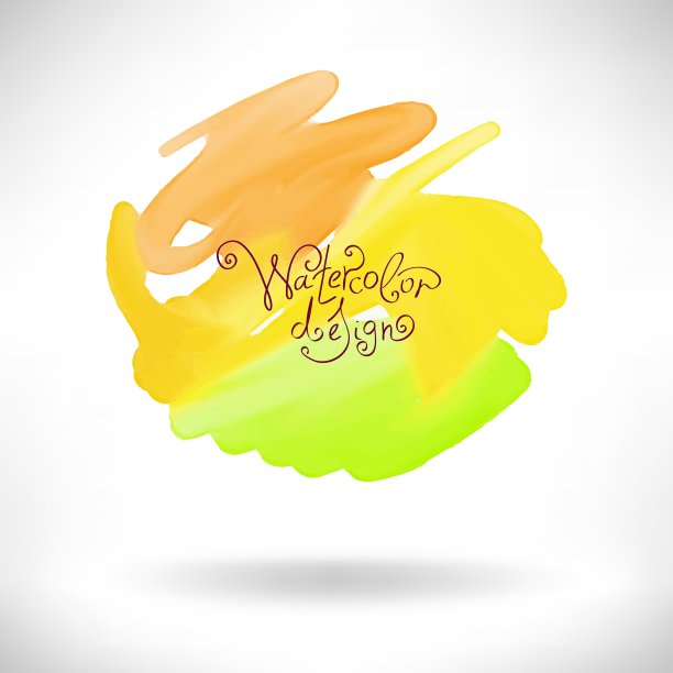 抽象水彩飞溅设计元素图片下载