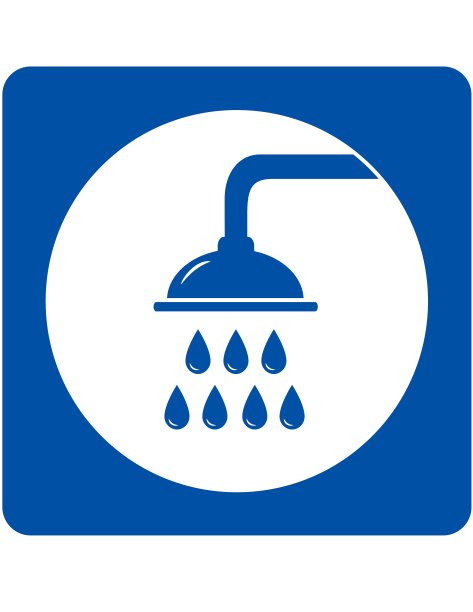 蓝色喷头标志图片下载