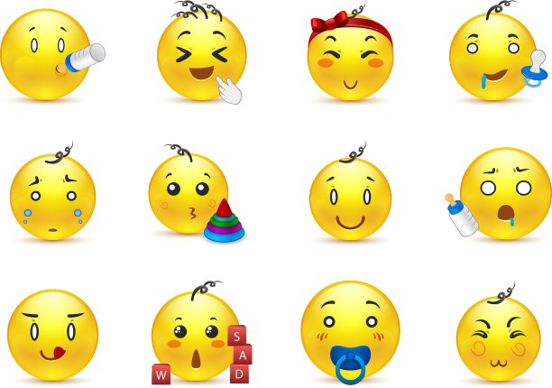 可爱的儿童动漫笑脸图片下载