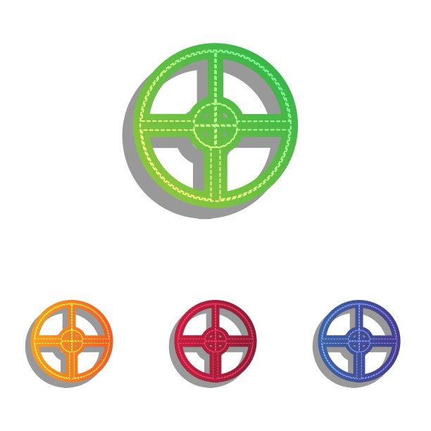 彩色贴花图标图片下载